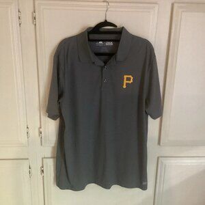 MLB Pittsburgh Pirates Gray Golf Polo TX3 Cool Men's XL
